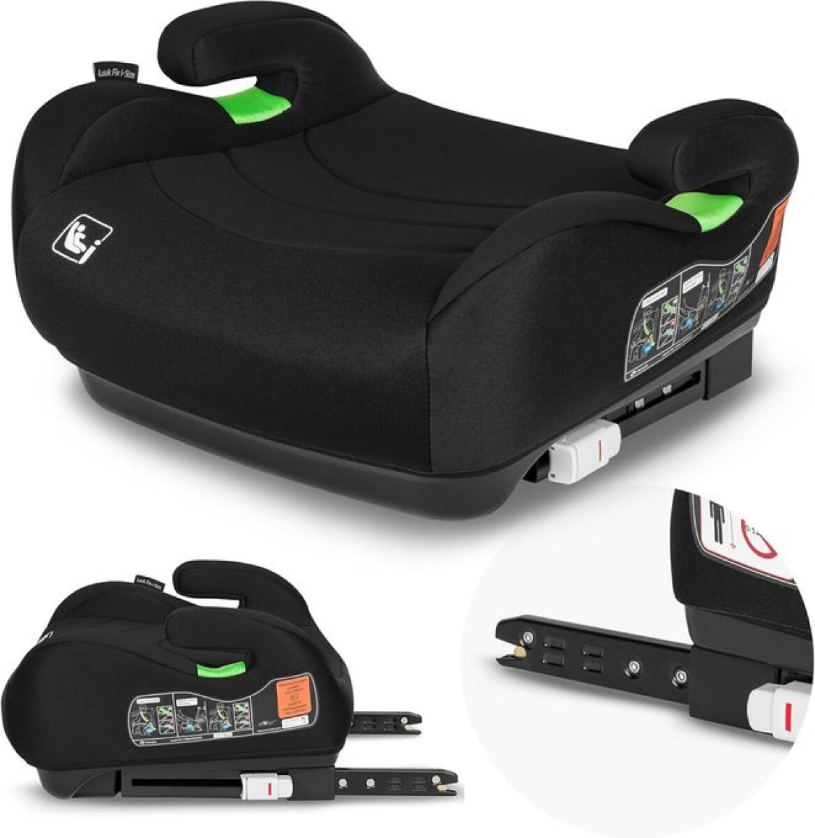 Booster alzador Lionelo LUUK 22-36kg ISOFIX - Negro 