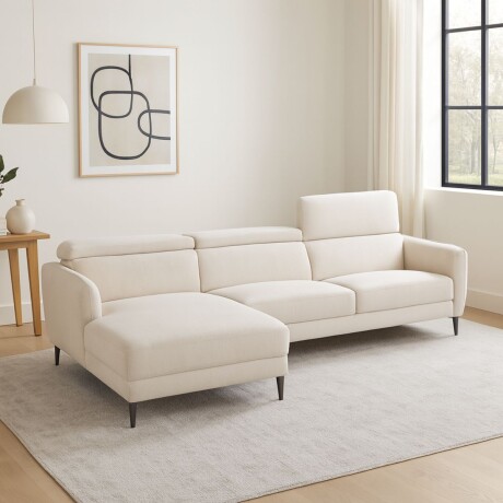 Sofá con chaise MOOVE BEIGE - IZQUIERDO