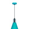 COLGANTE 1 LUZ ''OSTENDE'' PANTALLA METALICA AZUL PASTEL/CROMO E27 COLGANTE 1 LUZ ''OSTENDE'' PANTALLA METALICA AZUL PASTEL/CROMO E27