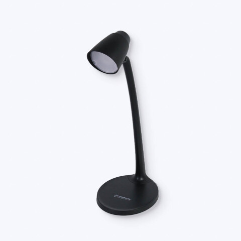 LAMPARA NEGRA C/LUZ LED P/MESA Unica