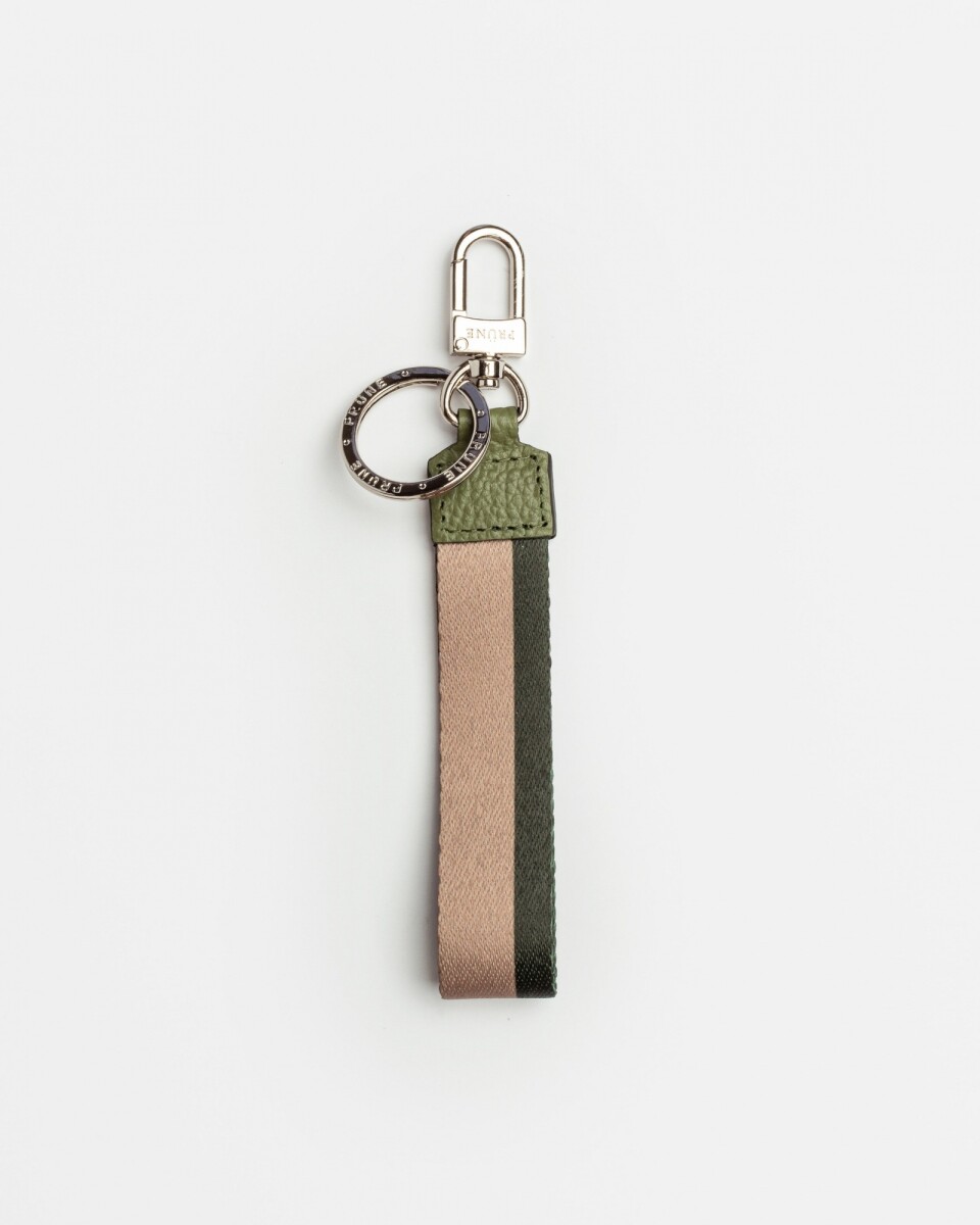 Llavero Josefina en cuero graneado - Verde 