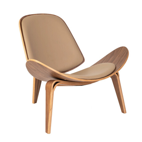 BUTACA MARRÓN MADERA SHELL