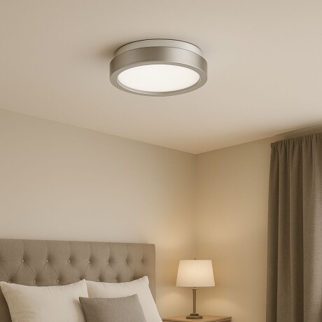Plafón LED pequeño moderno, Dimerizable 15W 20CM PLATA