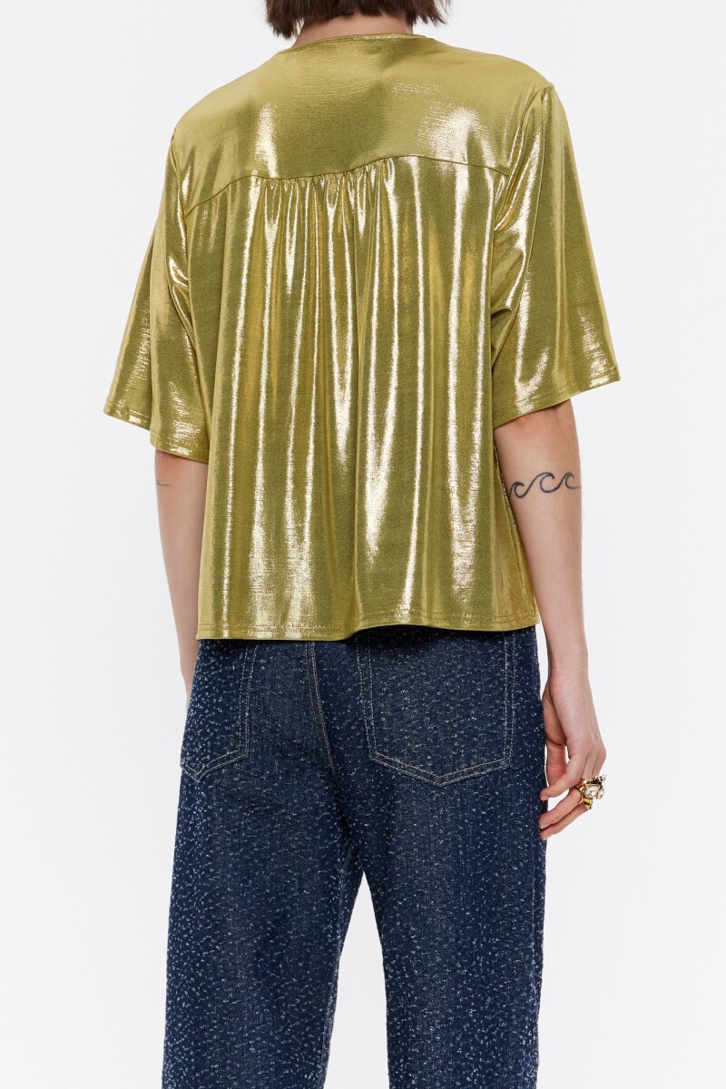 CAMISETA METALIZADA PAÑUELO Verde Oliva