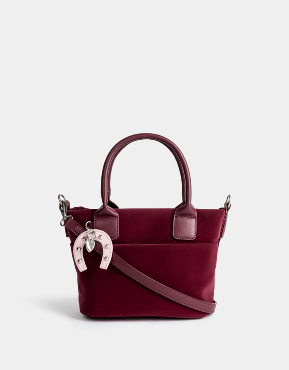 Cartera Mini City Con Charm - Rojo Burdeaux 