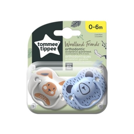 Pack x2 chupetes Woodland 0 a 6 meses Pack x2 chupetes Woodland 0 a 6 meses