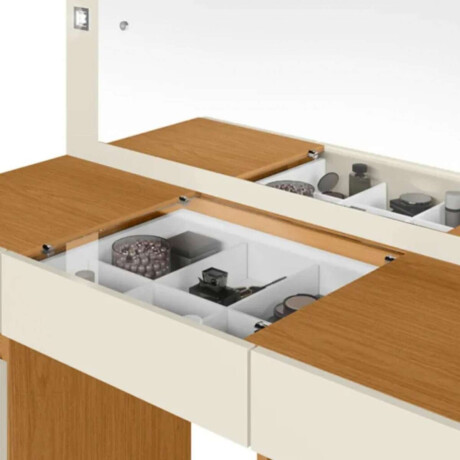 Tocador Espejo Grande Led Studio Marron