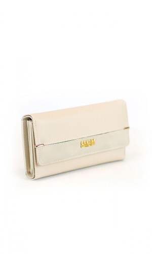 BILLETERA COVERI LARGA BEIGE