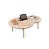 Mesa De Living MDF y Metal - Charlote Blanco
