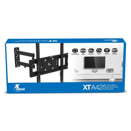 Soporte articulado para tv/monitor 32 a 55' 180° 35kg xtech xta-425 Negro