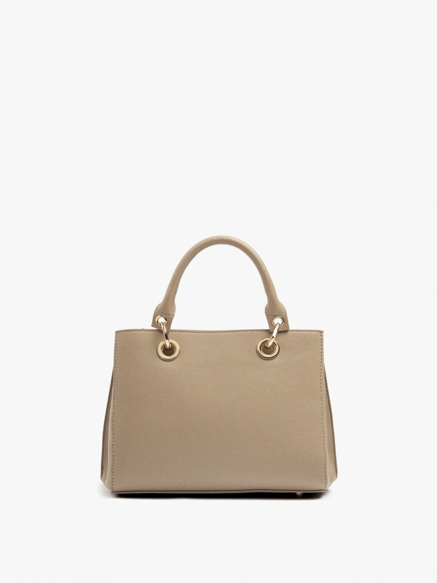 Bolso Tote Con Textura taupe