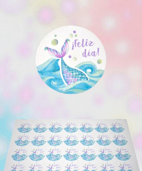 Stickers feliz dia plancha DISEÑO 8