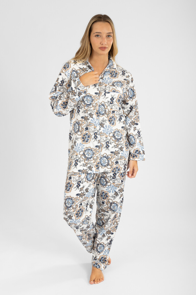 Pijama franela Flores