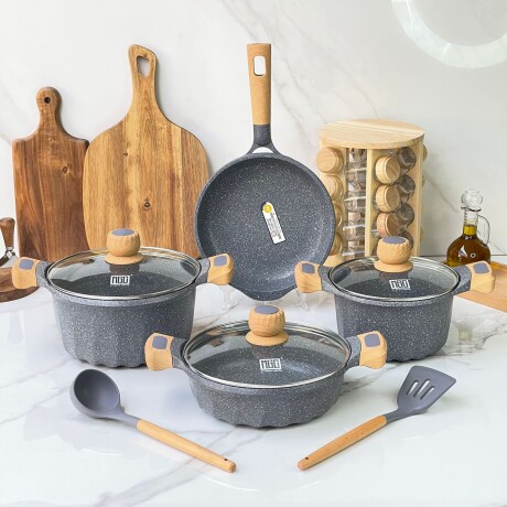 Juego De Ollas Antiadherente Aluminio Fundido 9 Piezas MGC Juego De Ollas Antiadherente Aluminio Fundido 9 Piezas MGC