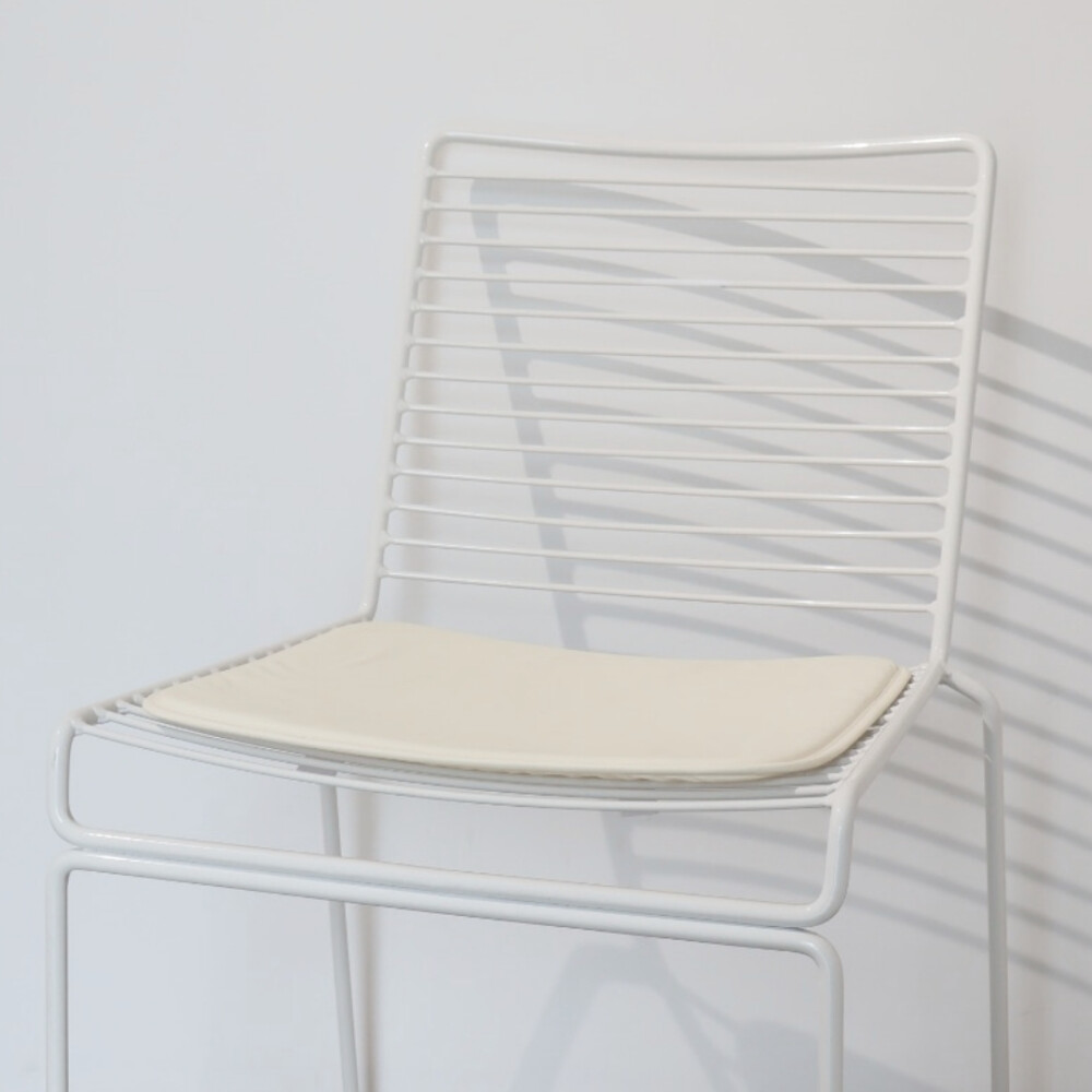 Silla De Exterior Metal con almohadón Apilable Blanco