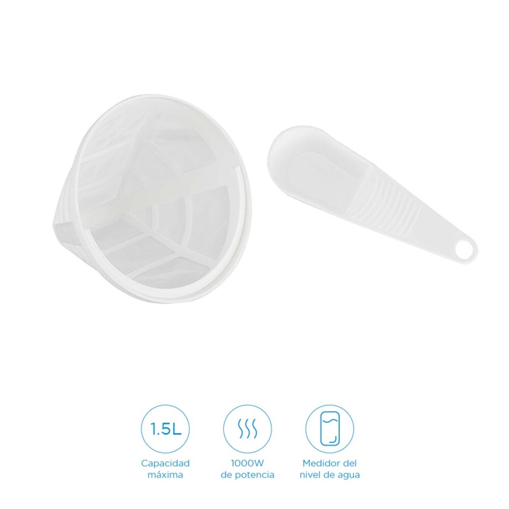 CAFETERA MIDEA 1-5-LITROS NEGRO MA-D12H10A2 1,5L