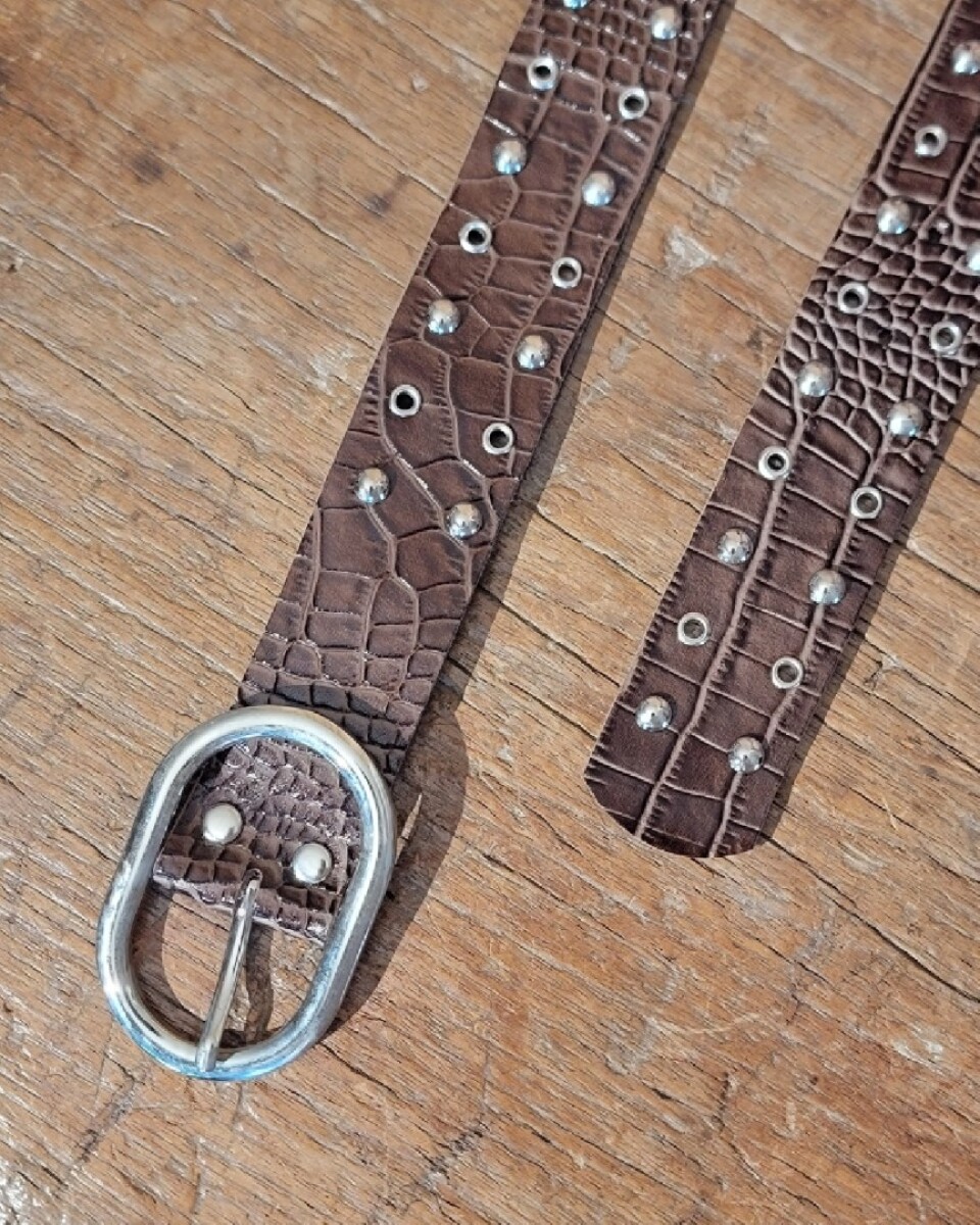 Cinto Snake - Croco Chocolate 