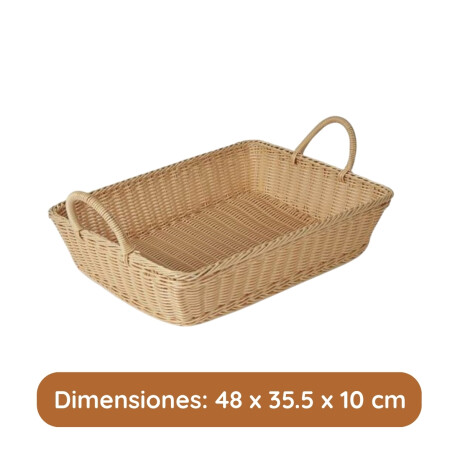 Panera Rectangular 48x35x10 cm con Asas Concasse Panera Rectangular 48x35x10 cm con Asas Concasse