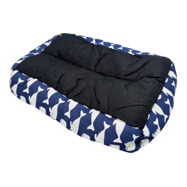 Cuna Cama Cucha Mascota Perro Gato Rectangular 50 X 37 Variante Ballenas
