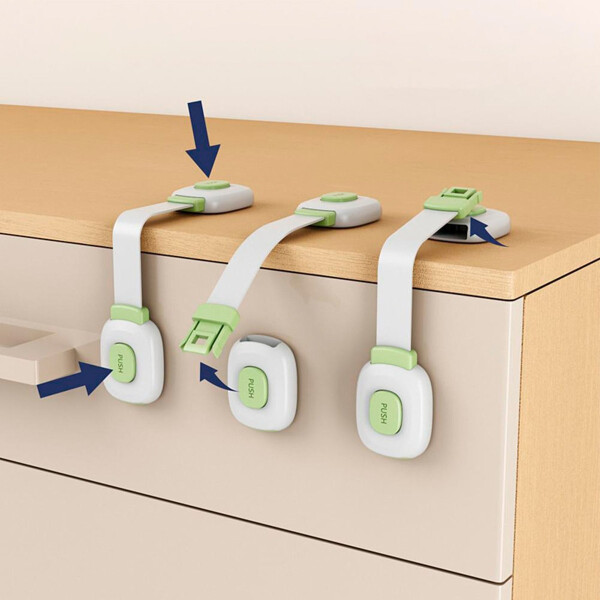 Traba Tranca Seguridad Puertas Cajones Muebles Bebés Niños Variante Color Blanco