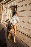Leather Jeans Oro Fuerte