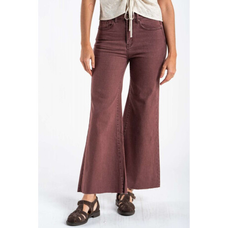 Flare Wide Leg Lavado Burdeos