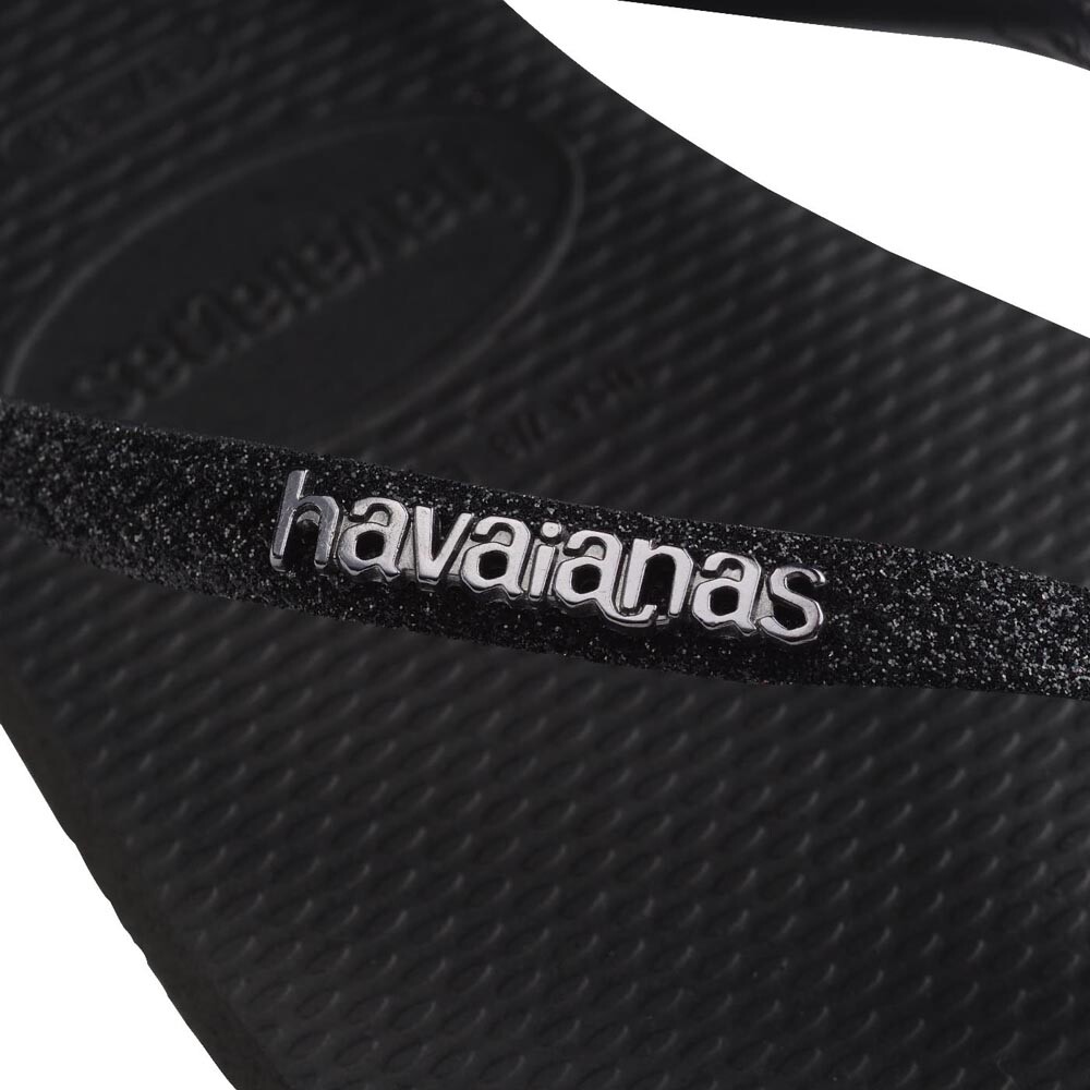 Sandalias Havaianas Slim Glitter Ii Mujer Negro/Negro