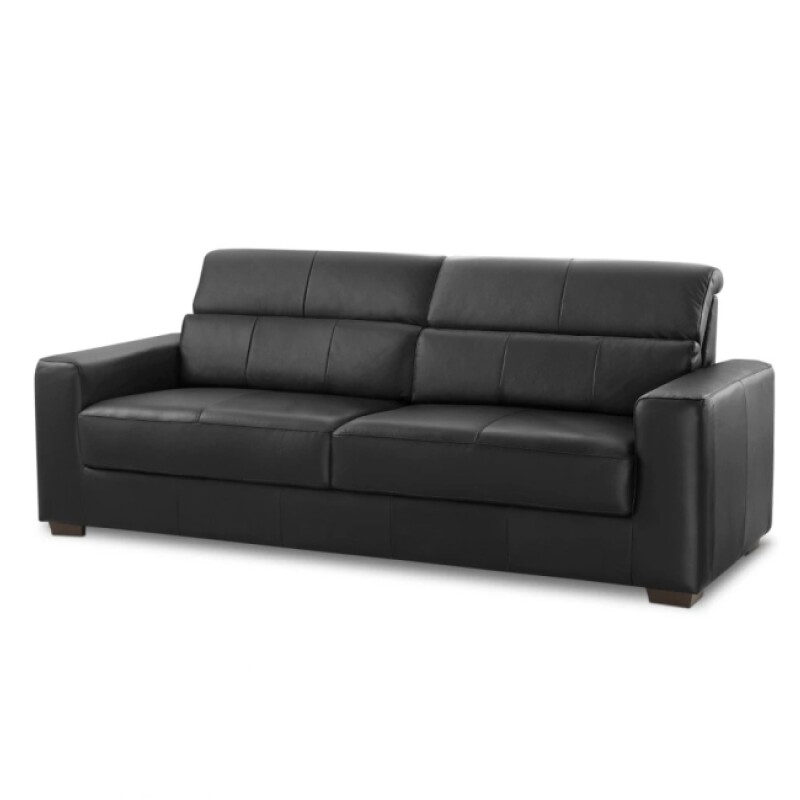 Sofa 3 Cuerpos Cuero Sublime Negro Sofa 3 Cuerpos Cuero Sublime Negro
