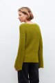 Sweater cinta escote V pistacho