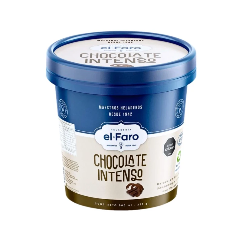 Helado El Faro Chocolate Intenso - 500 ml Helado El Faro Chocolate Intenso - 500 ml