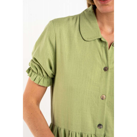 Vestido Lino Pistacho