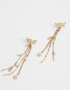 Aros Colgantes Largos Flores Aros Colgantes Largos Flores - Dorado