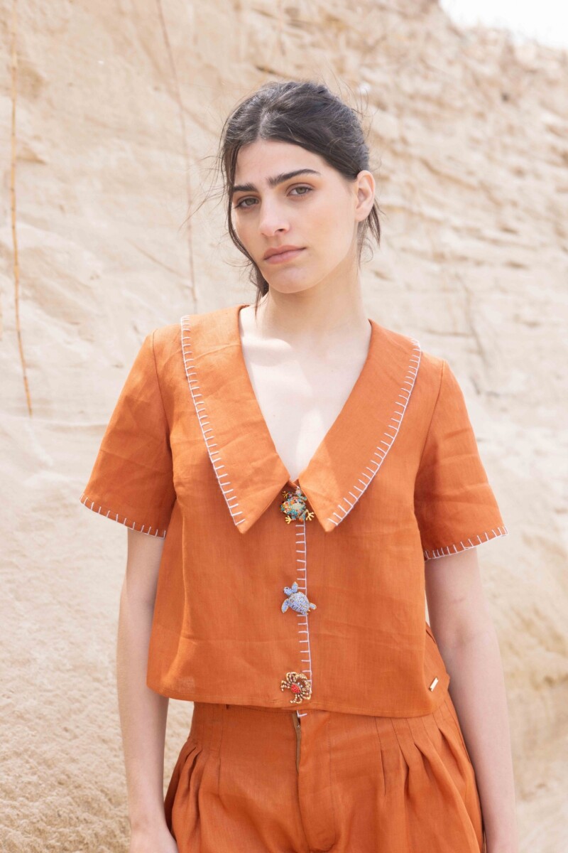 BLUSA FISH - Terracota 