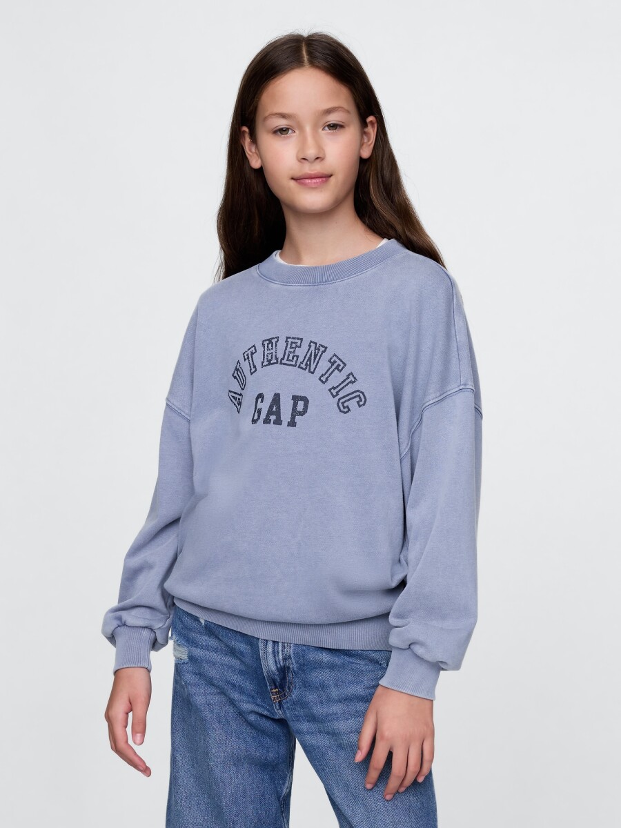 Buzo Deportivo Logo Gap Niña - Bainbridge Blue 