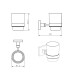 PORTA VASO VIDRIO METAL MANCHESTER CROMO BRILLANTE CROMO