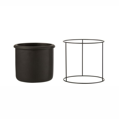 MACETA SMALL ARENA-Y-CEMENTO NEGRO COLGANTE