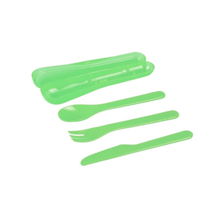 Cubiertos con estuche Verde