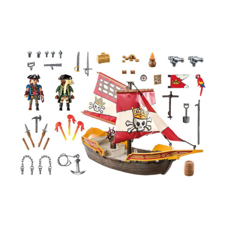 Barco Pirata Playmobil 101 Piezas con Figuras