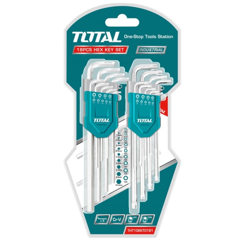 Set 18 Llaves Allen Hexagonal Y Torx Total/ingco Set 18 Llaves Allen Hexagonal Y Torx Total/ingco