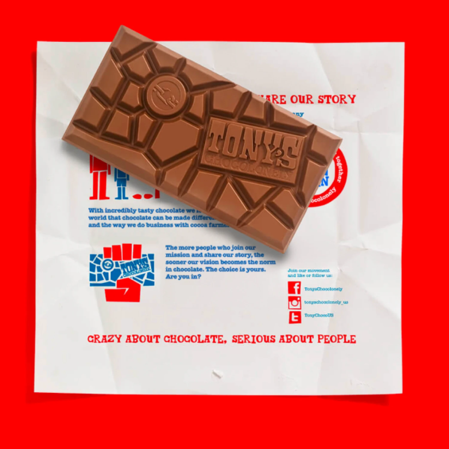 Tony's Chocolonely con leche y avellana