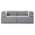 Sofá Sillón Cama ComboHome Teddy Premium 3 Cuerpos Corderoy Gris 1