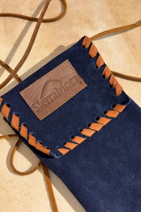 Cel Bag Gamuza Azul Marino