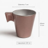 Vaso para Cafe en Vidrio y Asa 220ml - Por Unidad Rosa Viejo