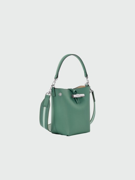 Longchamp -Bolso bombonera talle XS, Roseau box Aguamarina