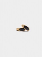 Aros Abiertos Con Esmalte negro