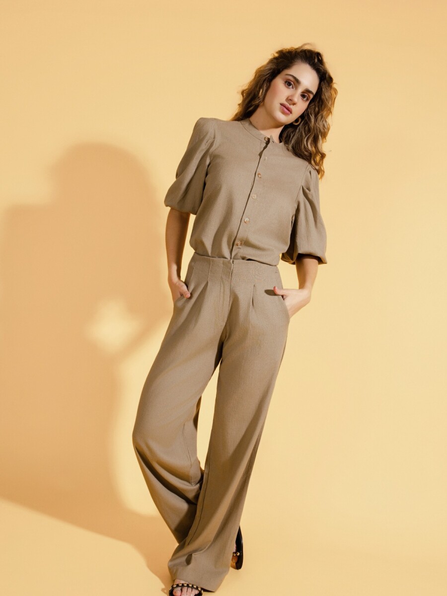 Camisa Anges. - Natural. 