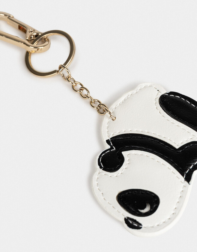 Llavero PU Llavero Y Charm Osito Panda De Pu - Combinacion Bicolor