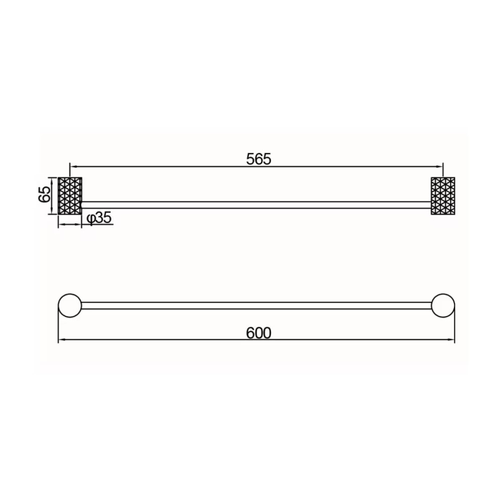 Toallero recto 60 cm SIGNATURE brushed nickel Toallero Recto 60 Cm Signature Brushed Nickel