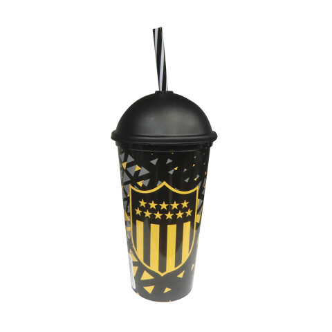 Vaso Plástico Milk Shake con Pajita Peñarol Diseño Surtidos 500 ml U