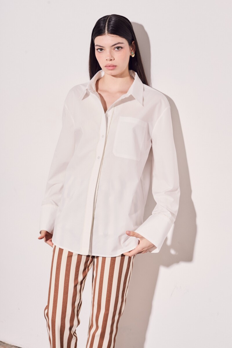 Camisa Detalle Lurex Nácar